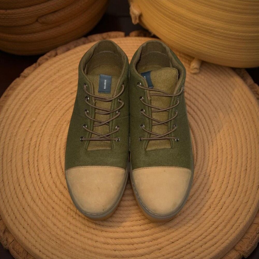 BAABUK Sky Wooler Khaki Brown Nose Wool Sneaker Size EU 45 US 11.5 12